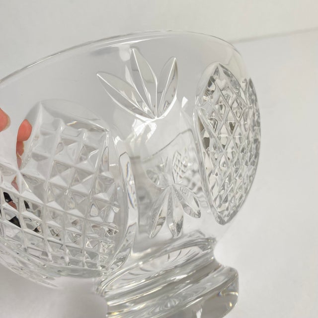Waterford Crystal Footed Bowl Heirloom Wedding Heart Love Pedestal Catchall Dish For Sale - Image 6 of 12