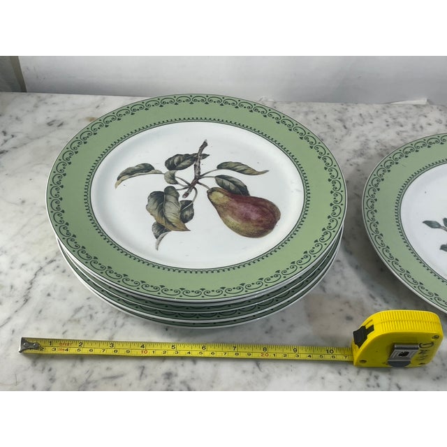 1980s 1980s Andrea by Sadek Winterthur Adaptation Botanical Dinner Plates – Set of 14 For Sale - Image 5 of 13