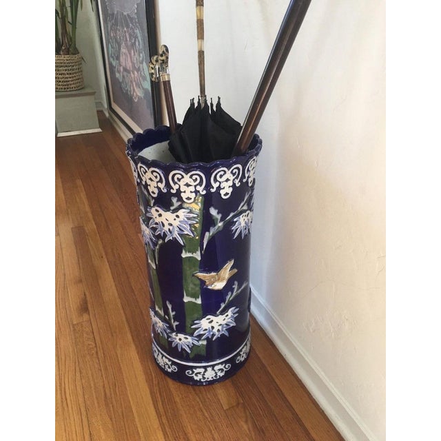 Antique Majolica Pottery Umbrella Stand Chairish