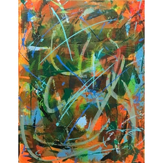 Intuitive Abstract Painting on Stretched Canvas For Sale