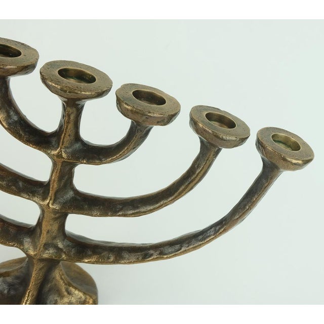 Mid-Century Modern Brutalist Bronze Candleholder, 1960s For Sale - Image 4 of 11