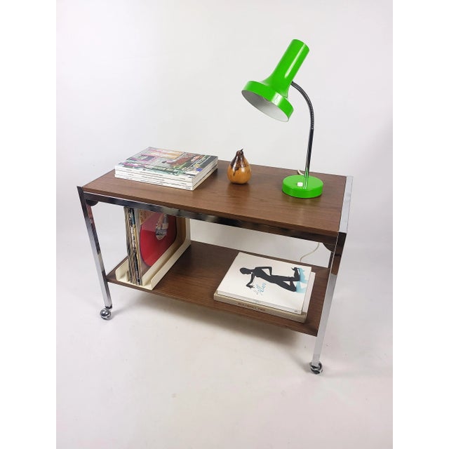 Coffee Table on Wheels, 1960s For Sale - Image 4 of 9