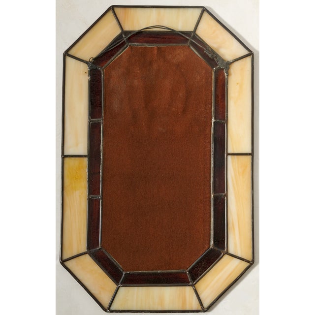 Traditional Octagonal Leaded Glass Mirror W/ C. V. Whitney Silks For Sale - Image 3 of 5