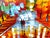 A stunning, large-scale original oil painting by Leonid Afremov depicting a couple strolling down a vibrant city street....