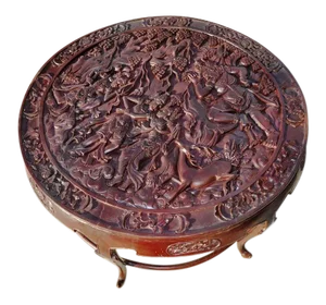Balinese Ramayana Carving Mango Wood Dining or Center Table