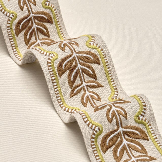 Traditional Schumacher High Line Tape Trim In Chartreuse For Sale - Image 3 of 4