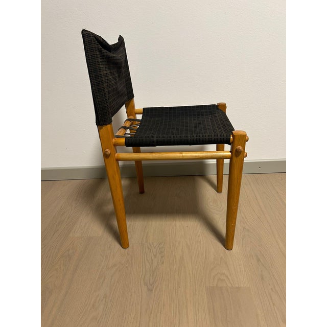 1970s Linda Chair in Wood and Canvas by Jonathan De Pas, Donato Durbino, and Paolo Lomazzi for Zanotta, 1970s For Sale - Image 5 of 8