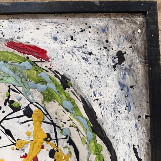 Abstract Expressionist Painting Textured "Drip" or "Splatter" After Jackson Pollock For Sale - Image 15 of 18