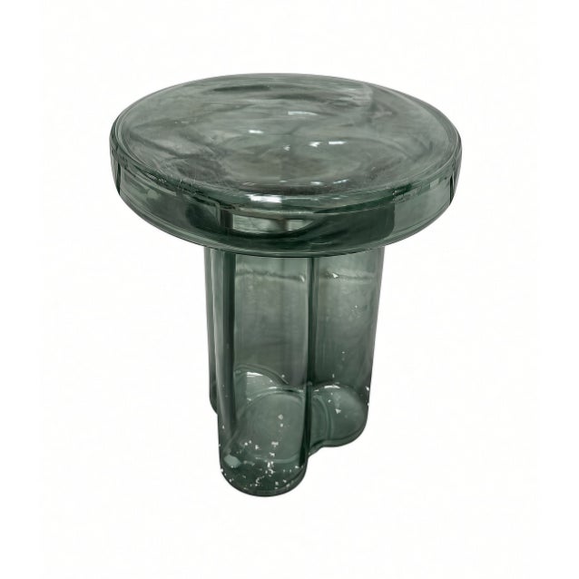 Soda high table by Yiannis Ghikas for Miniforms, hand blown in Murano glass in a deep petrol green. Each piece is blown,...