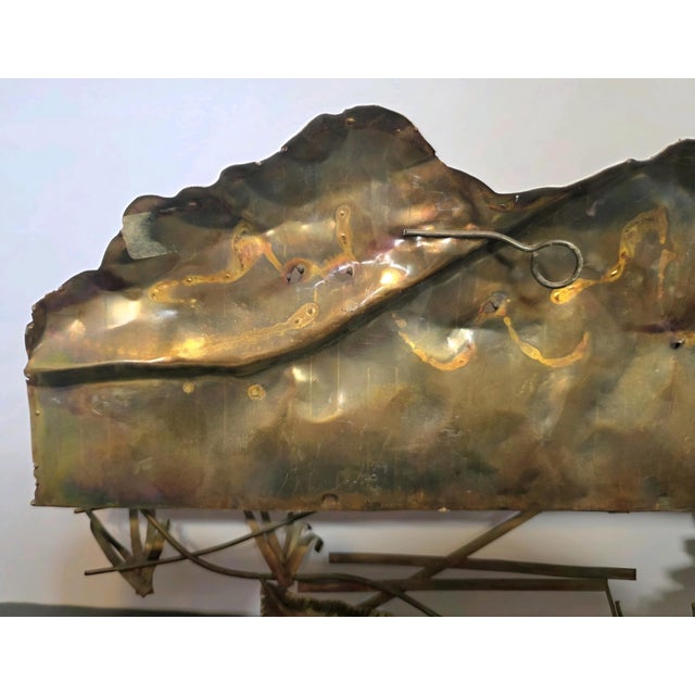 Metal Train Roalroad Copper Sculpture, McM, Union Pacific Central Curtis Jere Style For Sale - Image 7 of 11