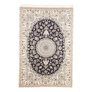 Middle Eastern Hand-Knotted Rug in Silk For Sale