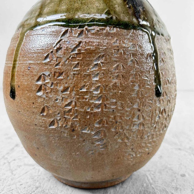 Mid-Century Glazed Ceramic Shigaraki Jug, Japan, 1960s For Sale - Image 6 of 18