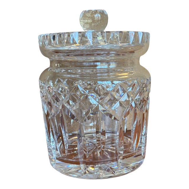 1990s Waterford Crystal Lismore Biscuit Barrel For Sale