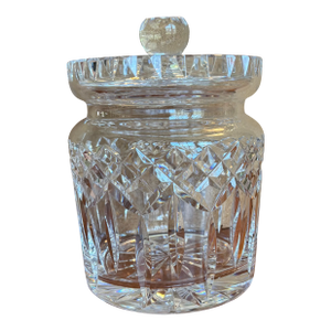 1990s Waterford Crystal Lismore Biscuit Barrel