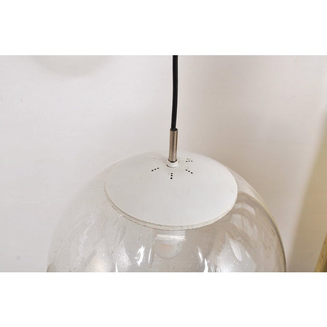 Metal Vintage Three-Light Pendant Lamp, 1960s For Sale - Image 7 of 15