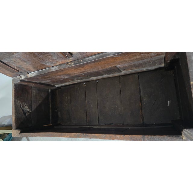 Georgian Oak Coffer, 1650 For Sale - Image 11 of 13
