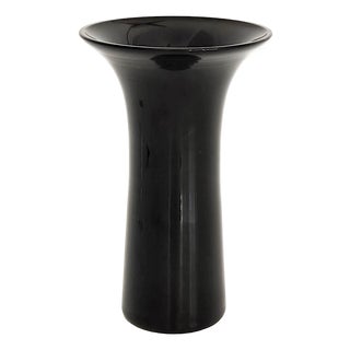 1960s Italian Art Glass Black Amethyst Vase in the Style of Luciano Vistosi, Murano For Sale