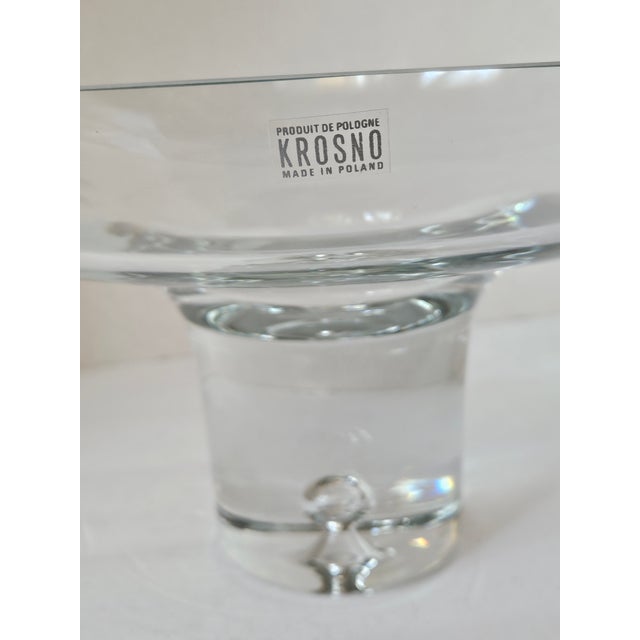 Modern Early 20th Century Krosnos Raised Crystal Fruit Bowl For Sale - Image 3 of 5