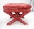 Pair of Red Brick X Base Billy Baldwin Mid Century Modern Window Benches MINT!