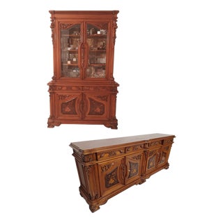 Bookcase and Sideboard from Cantù, 1970s, Set of 2 For Sale