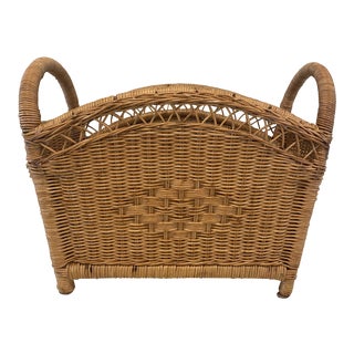 Boho Chic Style Wicker Planter/Basket For Sale
