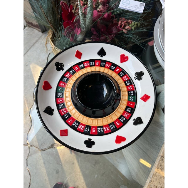 American 1970s Fitz and Floyd Poker Night/Game Night Ceramic Plate For Sale - Image 3 of 11