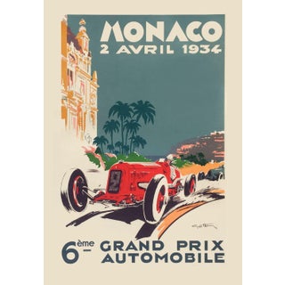 1990s After Géo Ham Grand Prix De Monaco 1934 Lithograph Poster For Sale