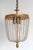 Metal Brass Lead Crystal Pearl Three Lights Chandelier, 1960s For Sale - Image 7 of 11