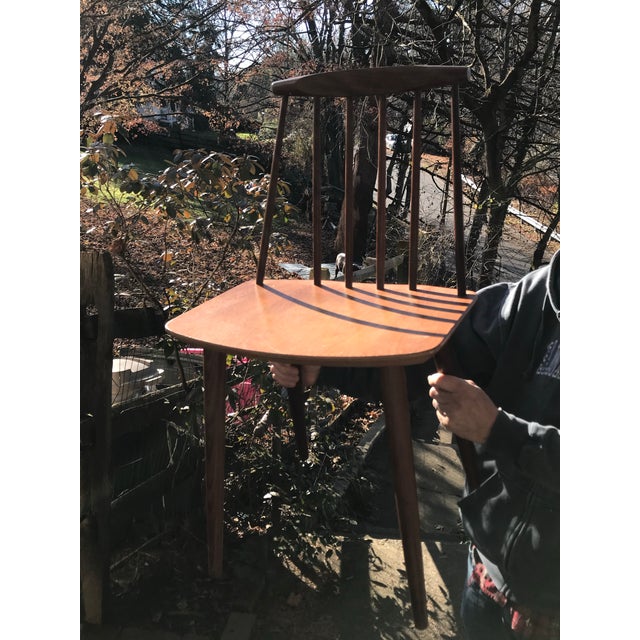 1970s Denmark 7341 Vintage Mid Century Teak Folke Palsson Farmhouse Chair, Wood and Stain Denmark 7341 For Sale - Image 10 of 10