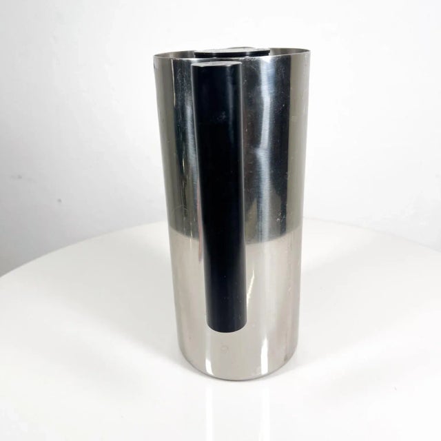 Black 1950s Smith Metal Arts Stainless Modern Pitcher Carafe Buffalo Ny For Sale - Image 8 of 13