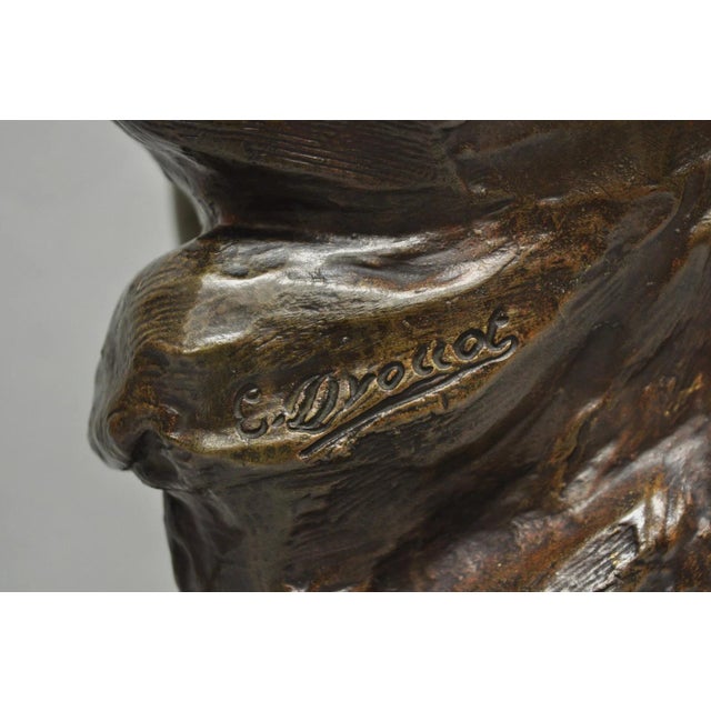 Antique Edouard Drouot (1859-1945) "La Rosse" French Bronze Sculpture of Woman For Sale - Image 18 of 18