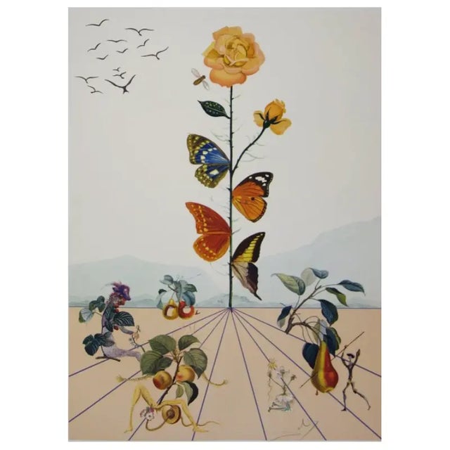 Salvador Dali (1904-1989) Flordali II: The Butterfly Rose Colour lithograph on thick paper Signed in the plate, limited to...