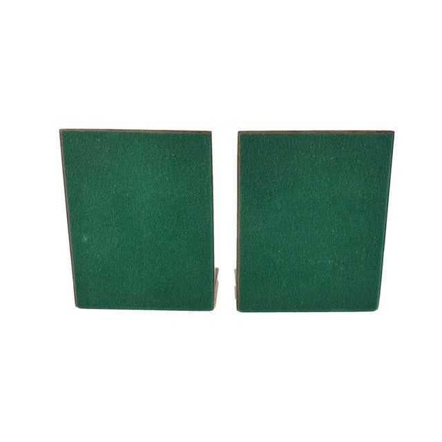 Metal Vintage Brutalist Bronze Bookends, 1960s, Set of 2 For Sale - Image 7 of 8