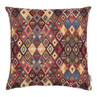 Inca Geometric Woven Cushion With Feather Filler - 42x42cm (17"x17") For Sale