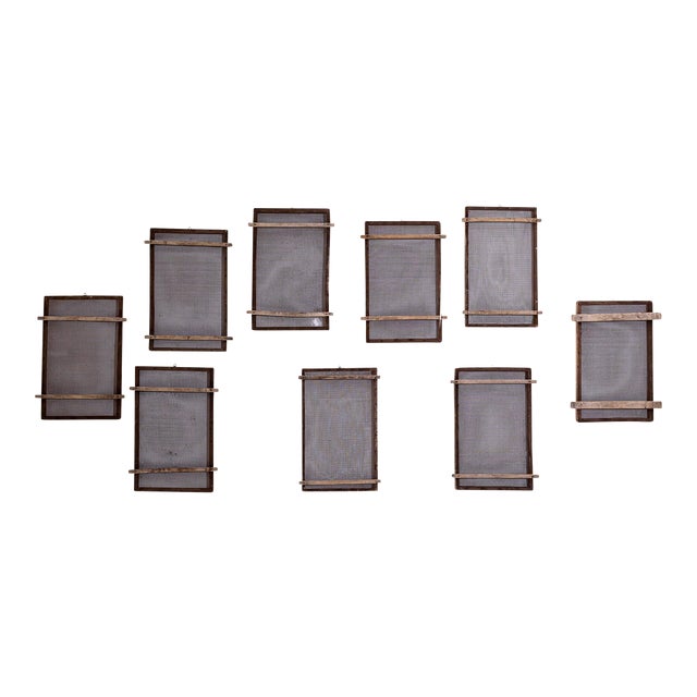 1900s Belgian Metal and Wooden Wall Decorations - Set of 9 For Sale