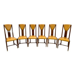 Antique Dining Room Chairs by Joseph María Olbrich, 1890s, Set of 10 For Sale
