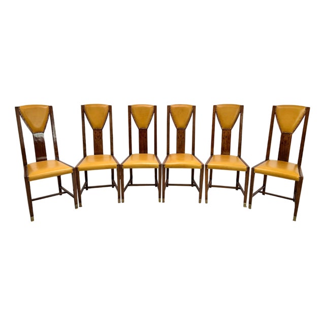 Antique Dining Room Chairs by Joseph María Olbrich, 1890s, Set of 10 For Sale