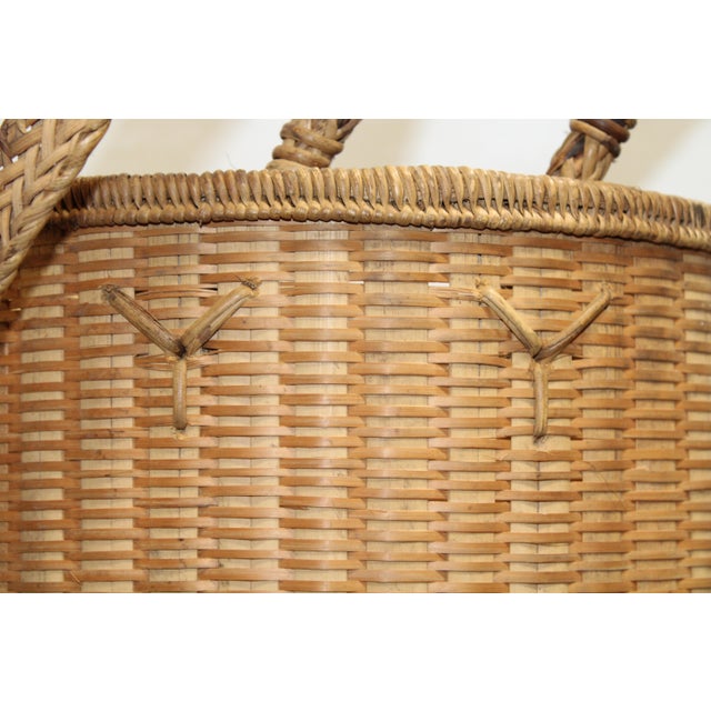 Vintage Wicker Harvest Backpack For Sale - Image 11 of 14