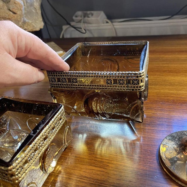 Timo Sarpaneva Smoked Brutalist Glassware Set by Timo Sarpaneva for Oy Kumela Ltd, 1972, Set of 12 For Sale - Image 4 of 14