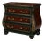 Vintage Bombay Bombe Chest in Emerald City Mahogany Finish With Gold Gilded Accents For Sale