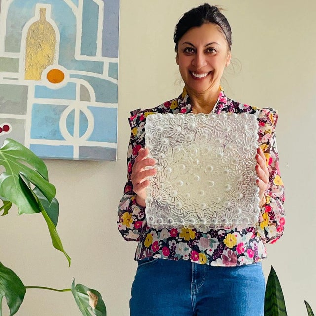 A large flush mount designed for both wall and ceiling application, in the 1970s. This particular type of fixture tends to...