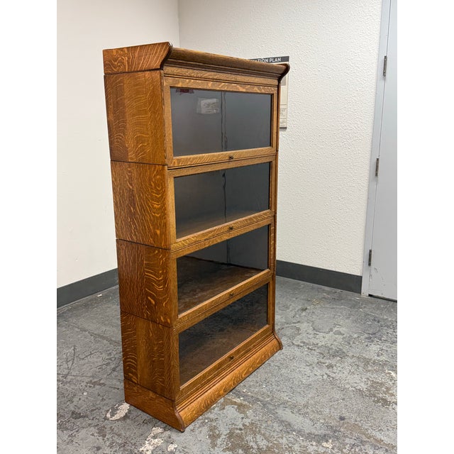 Oak Barrister Bookcase, Vintage For Sale - Image 4 of 13