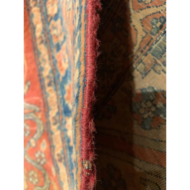 Late 19th Century Antique Hand Knotted Mohtasham Kashan Rug 13'5'' X 26'5'' For Sale - Image 10 of 13