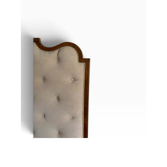 Modern Dessin Fournir California King Tufted Burlwood Bed Bedframe For Sale - Image 3 of 5