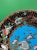 Meiji Japanese Cloisonne Enamel Charger With Crab, Fish, and Marine Life in Net For Sale - Image 9 of 12