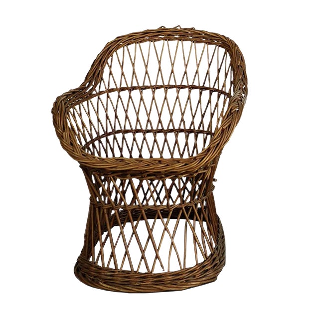 Wicker Children's Chair, 1960s For Sale