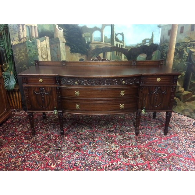 1910s Antique Sideboard, Mahogany Buffet For Sale - Image 5 of 16