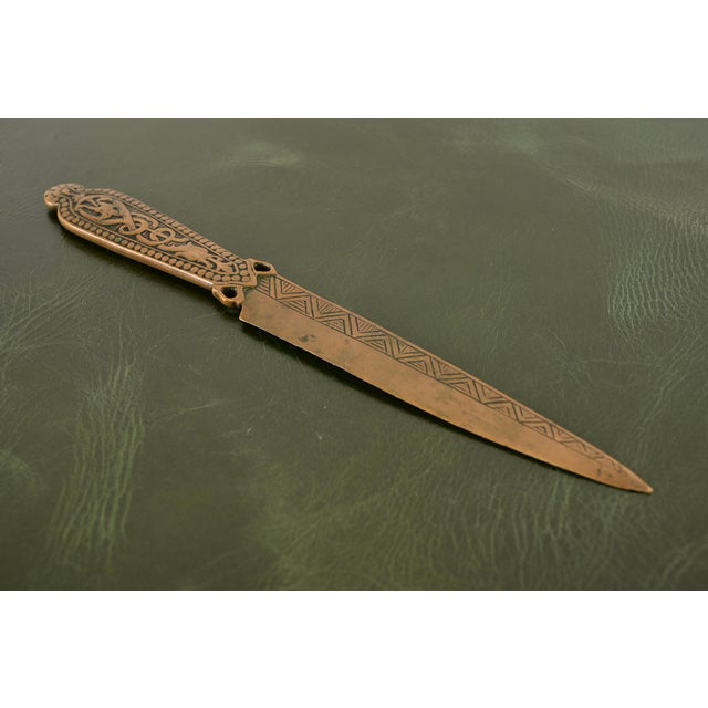 Art Deco Marshall Field & Co. Antique Viking Bronze Letter Opener, Circa 1910 For Sale - Image 3 of 9