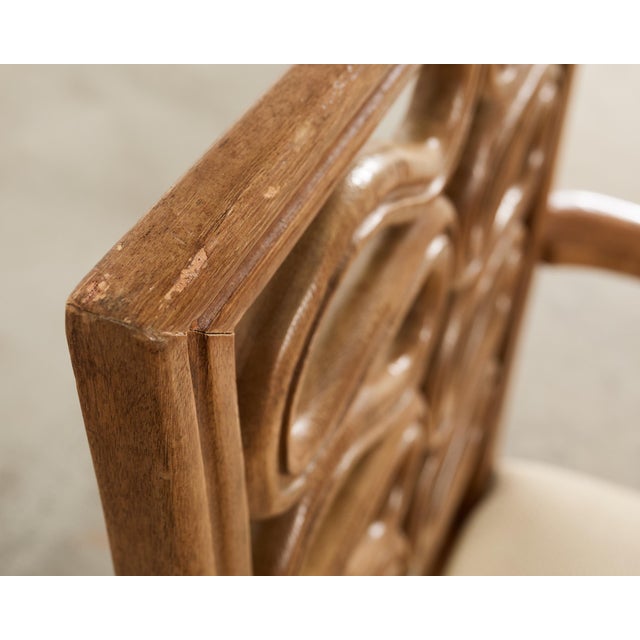 Pair of Dessin Fournir Ribbon-Back Oak Dining Armchairs For Sale - Image 15 of 18