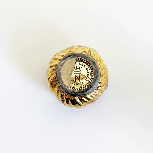 Gold Vintage Italian Gold & Silver Pill Box For Sale - Image 8 of 8